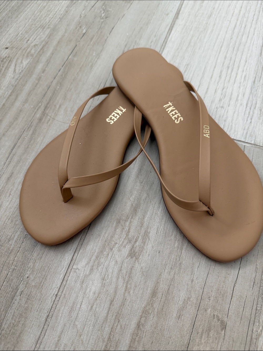 TKEES Minimalist Tan Flip Flop Sandal